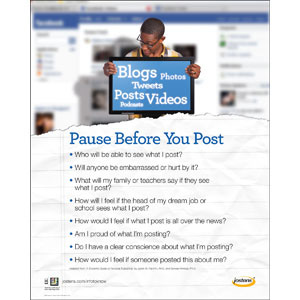 Pause Before You Post� Poster [RN-076]