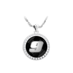 Chase Elliott Black and Silver Necklace